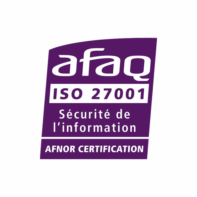 Logo AFAQ ISO 27001 - Sécurité de l’information - AFNOR Certification
